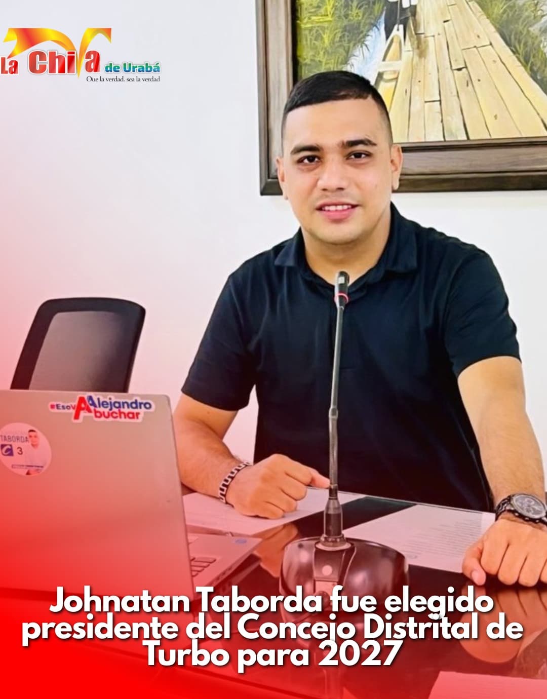 Johnatan Taborda elegido presidente del Concejo de Turbo para 2027