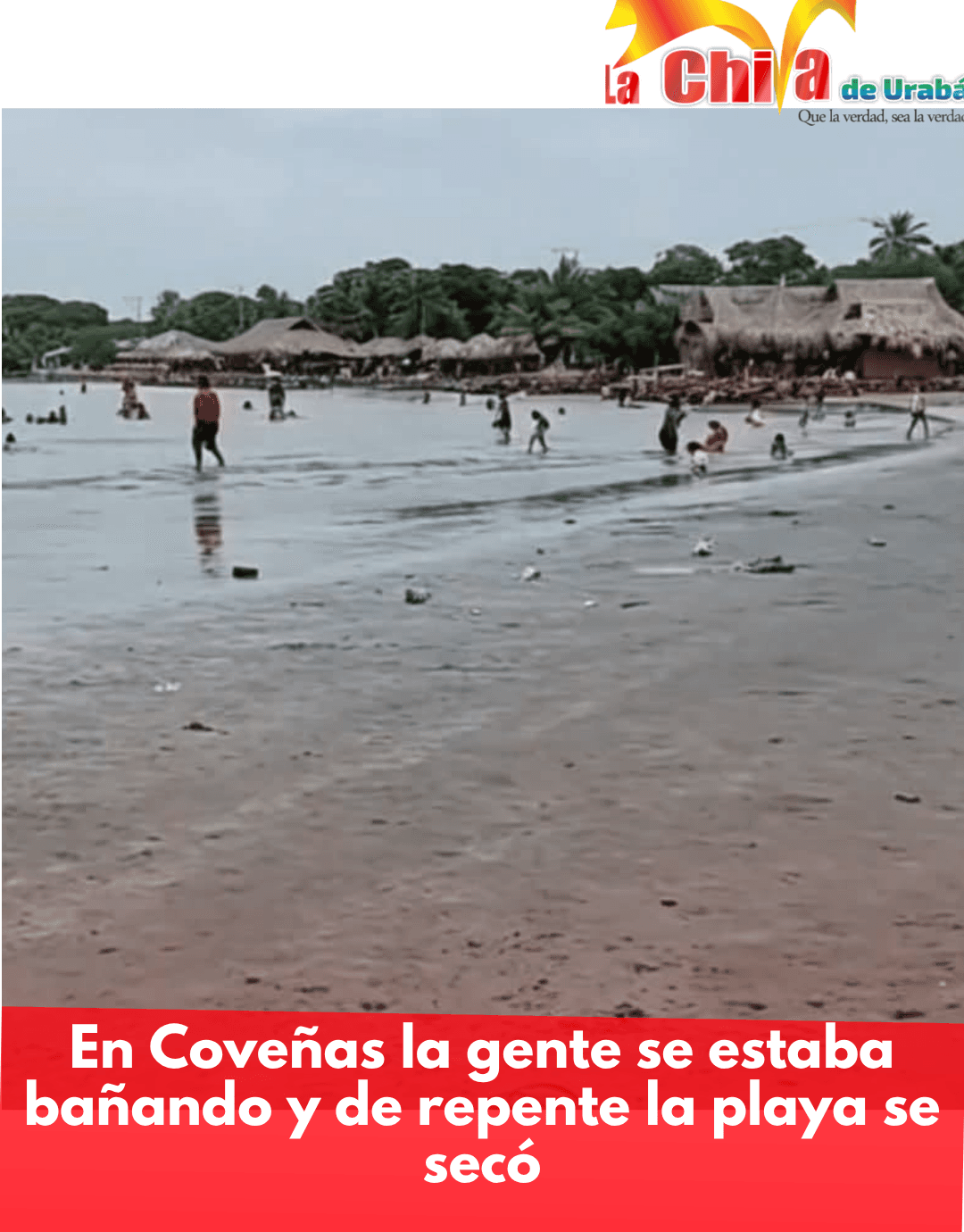 Inusual retiro del mar en Coveñas  no está relacionado con alerta de tsunami