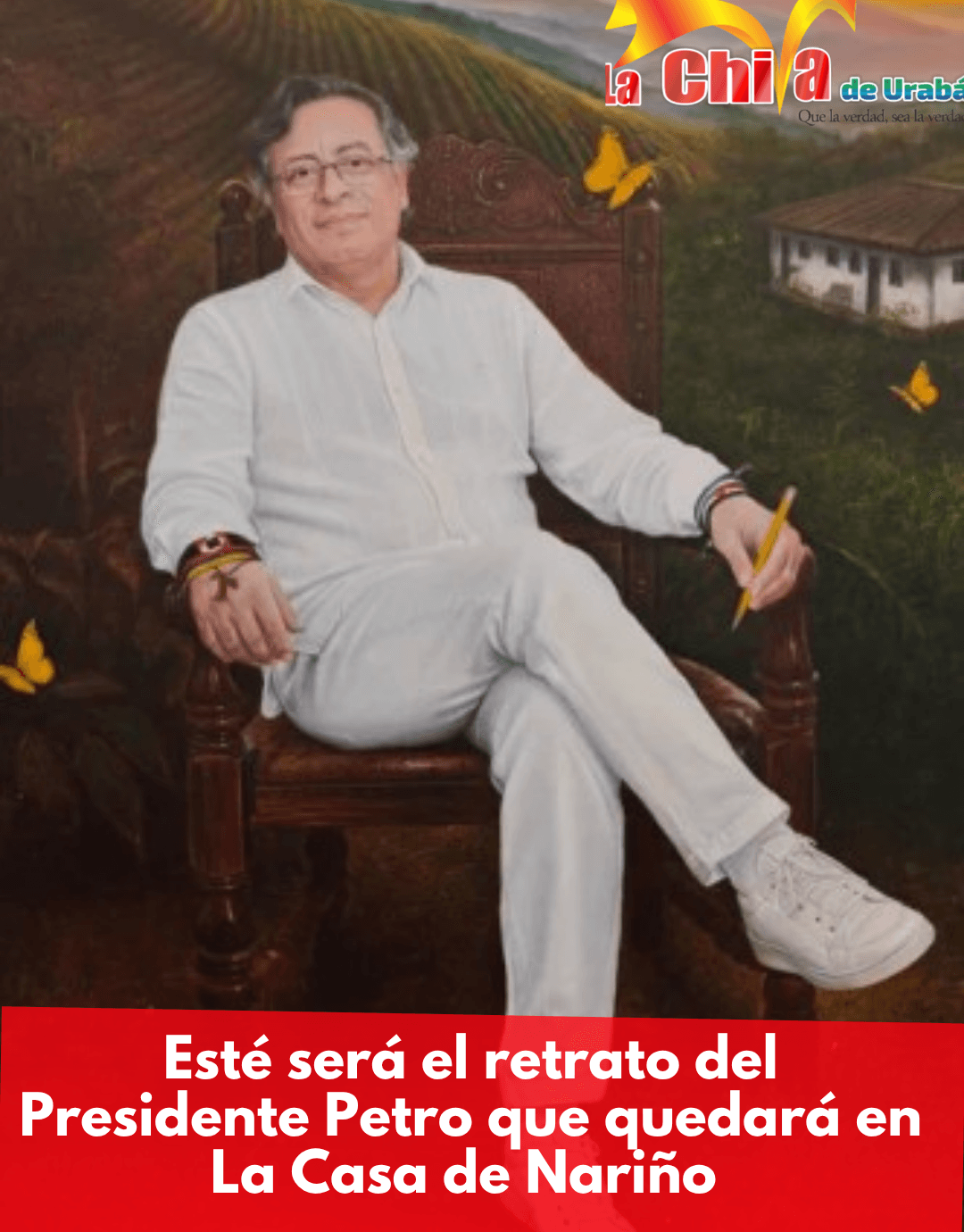 Presidente Petro reveló el retrato que hará parte de la galería de expresidentes