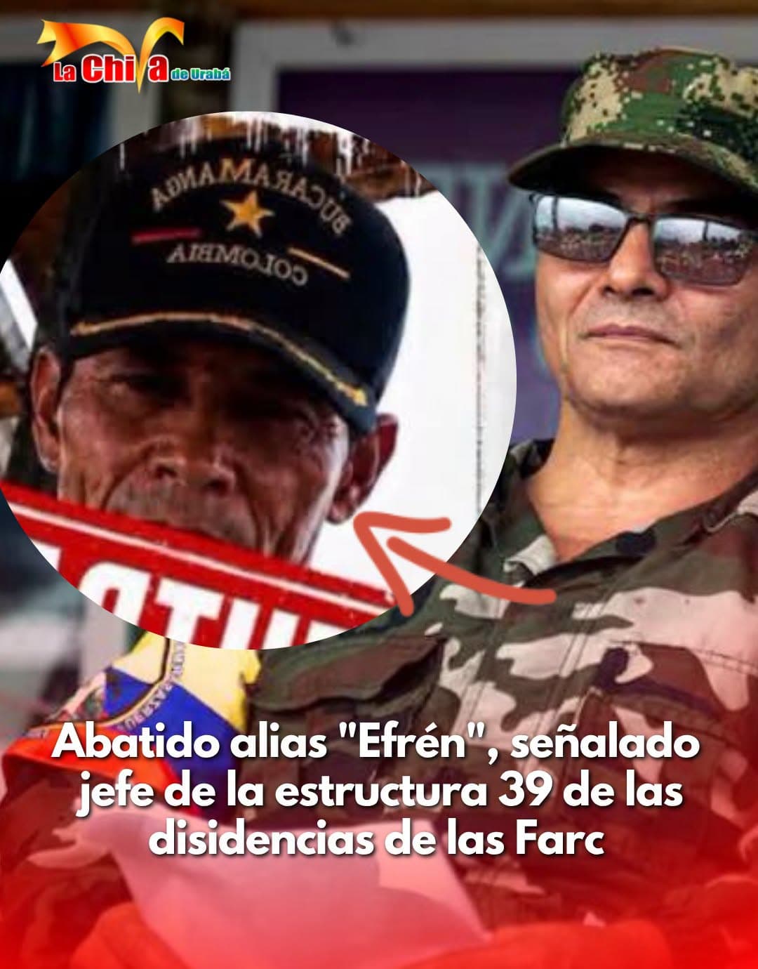 Murió "Efrén", cabecilla de las disidencias de "Iván Mordisco"