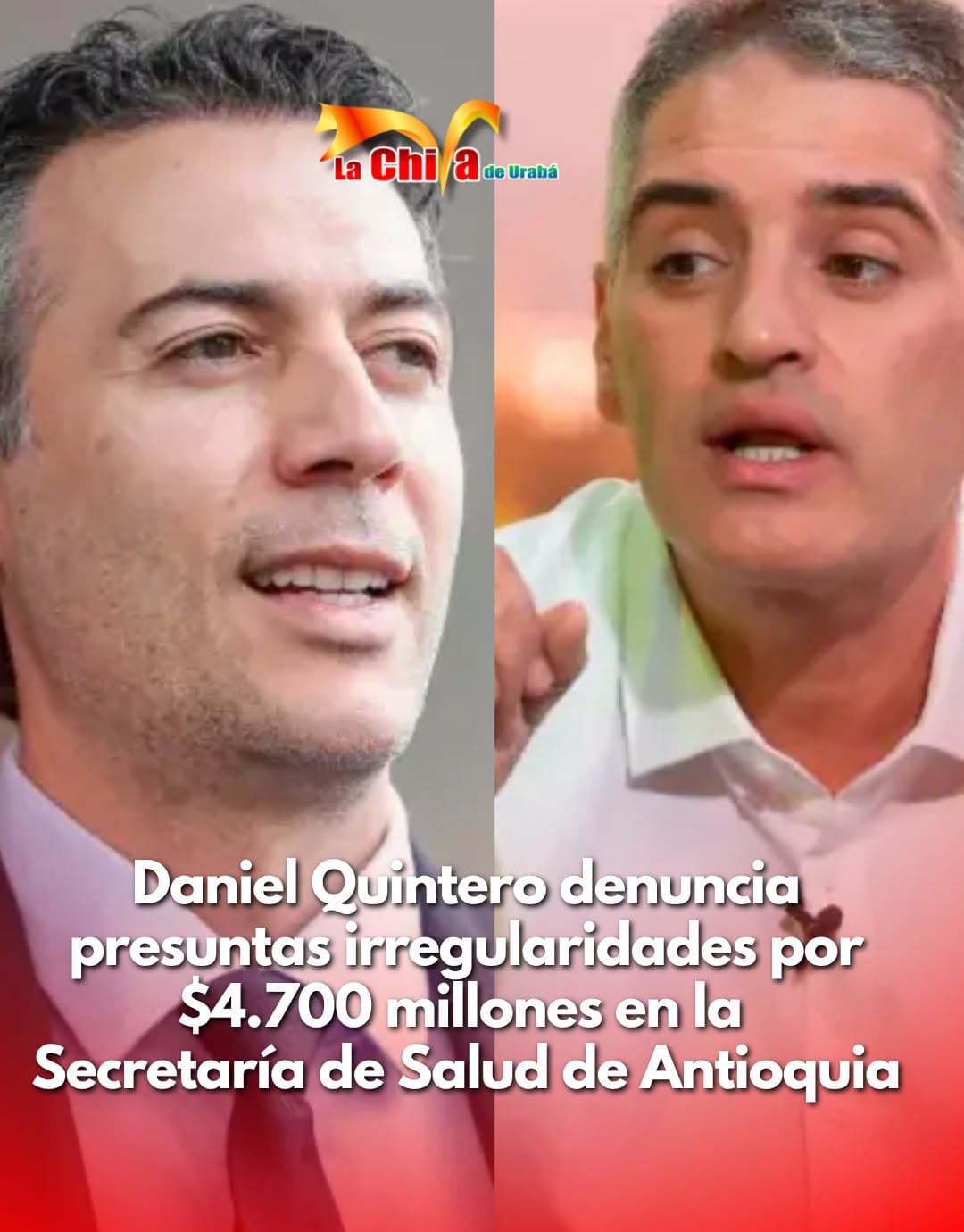 Quintero denunció presuntas irregularidades por en la Secretaría de Salud de Antioquia